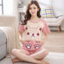 Mùa hè đồ ngủ của phụ nữ cotton ngắn tay quần short dễ thương thể thao cotton phim hoạt hình có thể mặc bên ngoài quần áo phù hợp với mùa xuân và mùa thu mô hình Bên ngoài ăn mặc