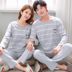 Bộ đồ ngủ đôi mùa xuân và mùa thu Áo dài tay cotton Hàn Quốc Dễ thương cho nam Dịch vụ gia đình kiểu đồ bộ Cặp đôi
