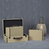 Ретро портативный старомодный чемодан, коробочка для хранения, коробка для путешествий, ящик для хранения, реквизит для фотографии