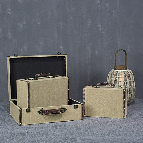 Ретро портативный старомодный чемодан, коробочка для хранения, коробка для путешествий, ящик для хранения, реквизит для фотографии