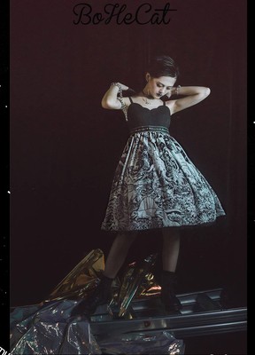 taobao agent Mint dinosaur, Lolita style, high waist, Lolita Jsk