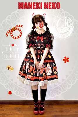 taobao agent [Dream and Treasure Spot] National Brand Lolita Captain BQ Fortune Cat Cat Cat Cat JSK