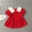Quần áo trẻ em Hàn Quốc mùa hè mới cho bé gái siêu mềm bằng vải cotton và vải lanh thoáng khí màu đỏ váy công chúa - Váy váy xinh cho bé