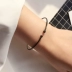 Nhật bản và Hàn Quốc phiên bản của đồ trang sức đơn giản thời trang hoang dã vòng tay nữ sinh viên bạn gái cá tính mở nail bracelet bracelet trang sức