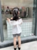 Cô gái mùa hè phù hợp với 2018 trẻ em áo thun voan cộng với quần short sọc hai mảnh quần short bé nước ngoài phù hợp với khí