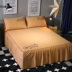 Mới mùa xuân và mùa hè Simmons tinh khiết màu giường váy giường bao gồm giường đặt mảnh duy nhất Hàn Quốc giường nhóm khăn trải giường 1.8m1.5 mét 2 váy giường khách sạn Váy Petti