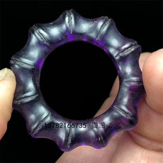 Украшения на руку 精选古玩古董仿古明清时期皇室御用紫水晶环老包浆挂件吊坠收藏