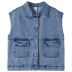 Áo vest trẻ em denim 2019 mùa thu mới bé gái Hàn Quốc bé gái lớn sinh viên nước ngoài vest vest lớn - Áo ghi lê quần áo trẻ em nam Áo ghi lê