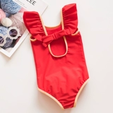 Детский купальник, боди для раннего возраста, красный модный наряд маленькой принцессы, 1-3-6 лет, в корейском стиле