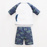 Детские штаны для школьников для плавания, быстросохнущий купальник для мальчиков, короткий рукав, подходит для подростков