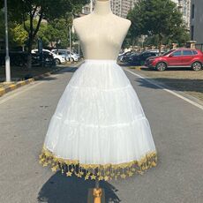 Свадебный кринолин 裙撑 lolita无骨软纱长款星星洛丽塔日常云朵衬裙延长撑花田喜事