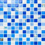 Мозаичная плитка синяя средиземноморская раковина