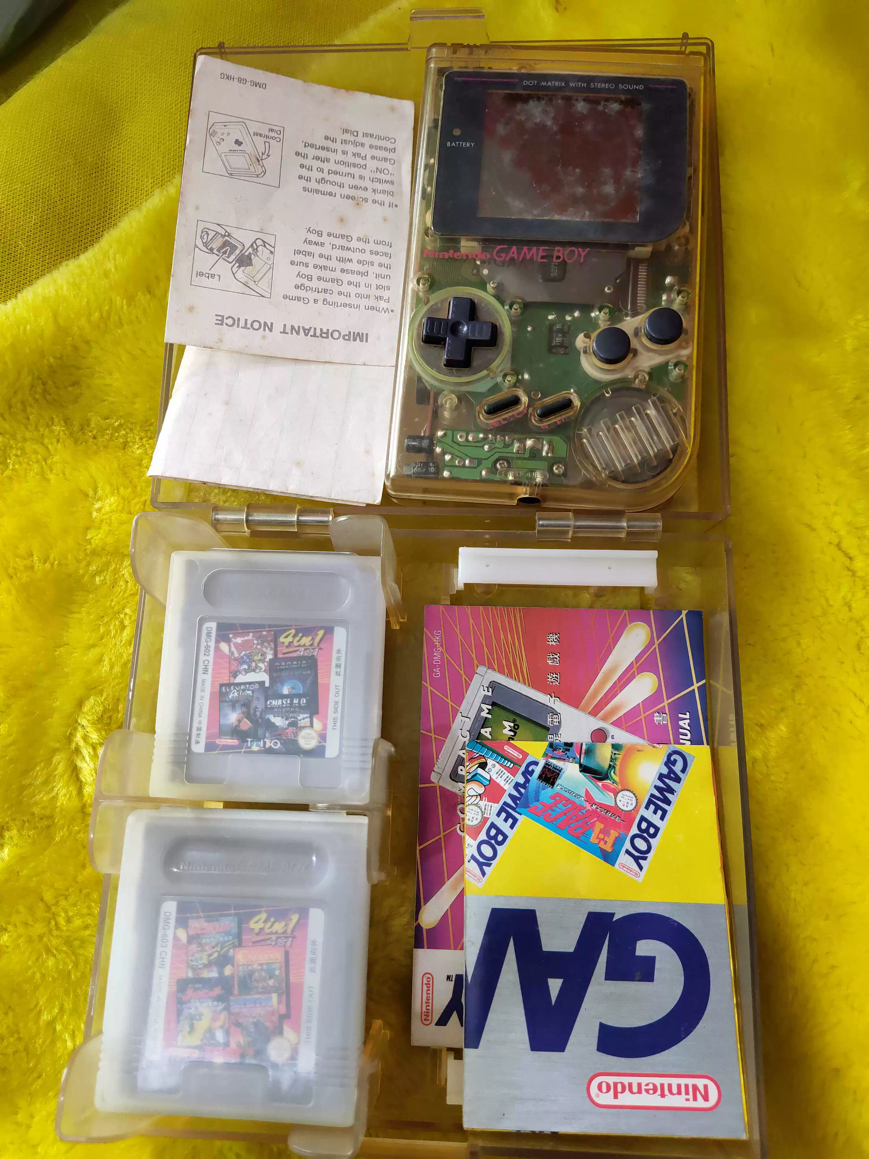 Переносная игровая карта Nintendo GB Gameboy версия Wanxin Hong Kong прозрачная коробка