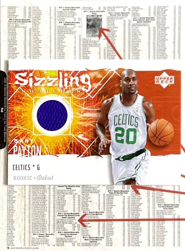 [IR] Звездная карта NBA Panini Ud Gary Payton Gary Payton Jersey