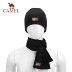 Thương hiệu lạc đà Camel Cap đan ấm áp Đàn ông và phụ nữ Mũ thể thao giản dị Khăn quàng cổ dệt kim hai mảnh