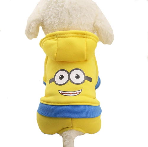 Одежда для домашних животных плюшевые бишон медведь Померанская популярная собака осень осень и зимняя четвероногой одежда сгущенной хлопчатобумажной одежды с капюшоном