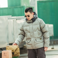 Mỹ thường mùa đông dày hiphop cotton quần áo áo khoác nam hip hop triều quốc gia trùm đầu dụng cụ áo bánh mì quần áo áo khoác vest nam