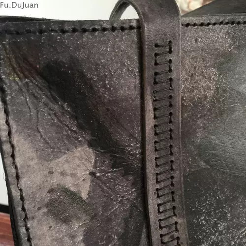 Ручная головка слоя ковхики сумочка багажная сумка fu.dujuan Оригинальный дизайнерский литературный литературный инсульта