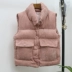 Mùa thu đông mùa đông áo vest rộng rãi áo khoác vest vest 2018 vải nhung dày ngắn xuống áo vest nữ áo khoác nữ form rộng Áo vest
