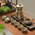 Đồ đá lười biếng trà tự động đặt bộ hoàn chỉnh Kung Fu trà thiết lập sức khỏe trà gốm cup tea set phụ kiện ấm trà retro bộ ấm pha trà hoa cúc Trà sứ