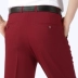 Mùa hè phần mỏng của lụa cũ người đàn ông trung niên của quần cao eo red miễn phí hot kinh doanh bình thường linen phù hợp với quần quần vải đen Suit phù hợp