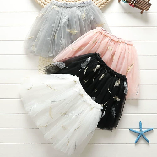 Мини-юбка, летняя юбка, детский наряд маленькой принцессы, 2020, юбка-пачка, в корейском стиле, А-силуэт