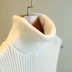 Mùa thu đông 2018 mới dệt kim cổ cao vest vest không tay áo thun nữ rộng rãi áo khoác rộng kích thước dày Hàn Quốc quần ngố nữ Cộng với kích thước quần áo