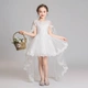 Đầm công chúa váy công chúa váy trắng cô gái váy dạ hội sợi mịn dài lau đám cưới sinh nhật hoa cô gái - Váy trẻ em