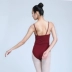 Giày màu đỏ cotton sling nửa cơ thể thể dục dụng cụ phù hợp với thể dục nhịp điệu quần áo nữ thể hình quần áo người lớn khiêu vũ nửa cơ thể phù hợp với 5012