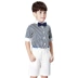 Hoa boy boy ăn mặc lịch lãm phù hợp với gió Anh mùa hè boy boy ba mảnh chủ trang phục biểu diễn piano catwalk - Trang phục
