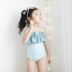 Quần áo trẻ em nữ hè 2018 mới cho trẻ em đồ bơi bé gái dây đeo ren lưới mắt cáo một mảnh áo tắm bé gái
