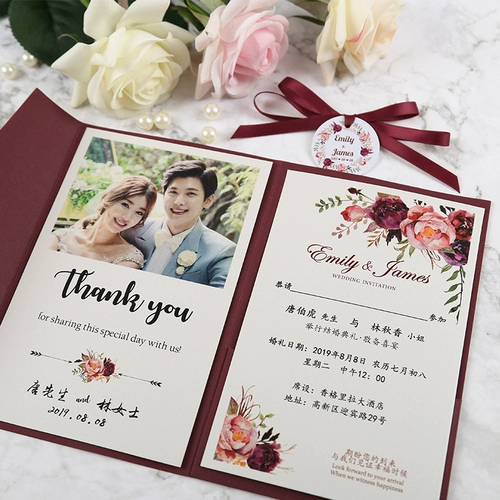 Приглашение 2022 Свадебное европейское творческое и старшее приглашение настраивать