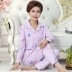 Trung niên đồ ngủ phụ nữ mùa xuân và mùa thu cotton dài tay mẹ phần mỏng mùa hè người già mẹ-in-law ladies trung niên phù hợp với