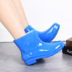 Mùa xuân và mùa thu thời trang Hàn Quốc thạch kẹo màu rắn dành cho người lớn nước khởi động ngắn ống cao su giày không trượt không thấm nước của nam giới giày nước mưa của phụ nữ khởi động Rainshoes
