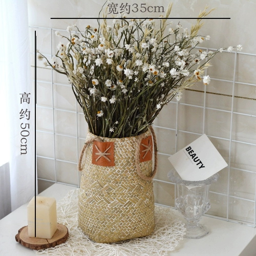 Seago Woven Hand -Pword Dist -Made Clother Basket Bolte Flower Bottle с ушами, кроличьи хвостовые тростники, не -виновые редакторы
