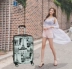 Phiên bản tiếng Hàn của vali hoạt hình cá tính nữ sinh viên đại học mini tươi lên xe đẩy trường hợp vali dễ thương