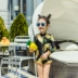 Hàn Quốc Han Fan Trẻ em Đồ bơi Xiêm xù dài tay áo chống nắng Đồ bơi nữ Dễ thương Áo tắm ấm áp dứa - Bộ đồ bơi của Kid