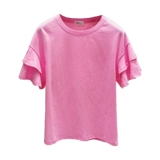 Хлопковая летняя футболка, цветной брендовый жакет, короткий рукав, в корейском стиле, оверсайз
