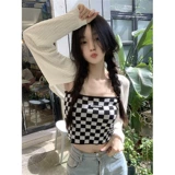 Белый короткий трикотажный осенний демисезонный кардиган, накидка, тонкий жилет, защита от солнца, городской стиль