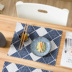 Hai lớp totem placemat nhà bông lanh cách nhiệt pad vải hình chữ nhật chống nóng pad phía tây bảng mat bảng mat Khăn trải bàn