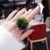 Mô hình mùa thu và mùa đông dễ thương lông bóng lông vòng nữ bờm vòng nước Hàn Quốc cá tính sang trọng cashmere ngón tay trỏ