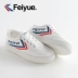 Feiyue Thượng Hải giày chính hãng mùa hè giày nữ giày vải đế dày đế dày tăng giày nhỏ màu trắng giày thể thao - Plimsolls Plimsolls