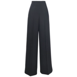 Штаны, высокая талия, свободный прямой крой