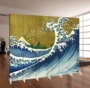 Tranh phong cách Nhật Bản nổi tiếng ukiyo-e sóng hoa màn hình phòng khách thời trang hiên nhà ăn uống nướng nấu ăn phân vùng chụp ảnh nền - Màn hình / Cửa sổ mẫu khung bảo vệ cửa sổ