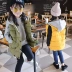Áo khoác bé gái cotton trùm đầu đôi mùa đông 2018 Áo cotton mới phiên bản Hàn Quốc áo khoác dày trẻ em lớn