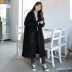 Áo len nữ phiên bản Hàn Quốc 2018 mùa đông mới phong cách dài đôi ngực rộng áo len mỏng kích thước lớn