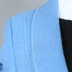 Mùa thu Thời trang mới Retro Joker Màu trơn Ve áo dài tay Áo len ngắn Áo khoác nữ 1106-Blue - Áo khoác ngắn áo khoác nữ form rộng Áo khoác ngắn