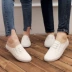 Giày trắng mùa hè đôi nam nửa dép ba lô dép giản dị Phiên bản Hàn Quốc của xu hướng người lười không có dép vải