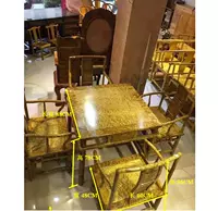Золотая камфора Экспозиция полные цветы квадратный обеденный стол с пяти золотой камфорой полные цветы квадратный стол