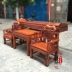 Đồ gỗ gụ Miến gỗ hồng mộc Miến Điện Zhongtang bộ bốn mảnh Vỏ trái cây gỗ hồng lớn chạm khắc cho bàn ghế Ganoderma - Bàn / Bàn